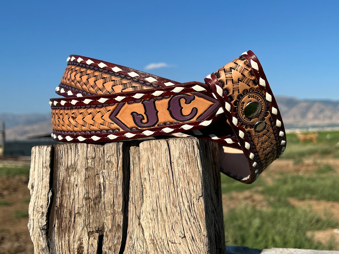 Adult Custom Belt with Buckstitch